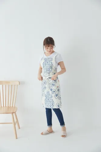Vista 18 de Jeelow Delantal de cocina de algodón o sarga de algodón para hombres y mujeres, ajustable con bolsillos ajustables