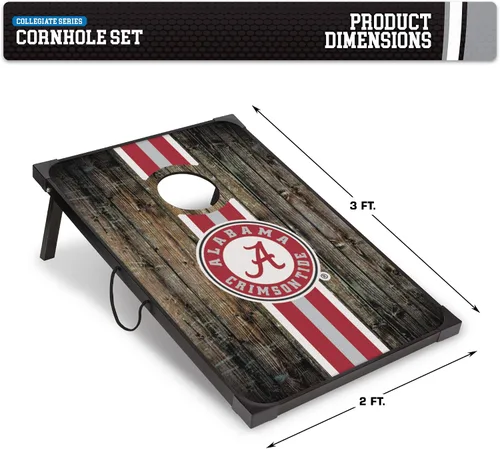 Vista 6 de Wild Sports NCAA Direct Print MDF Cornhole Board Set, 8 Bean Bags