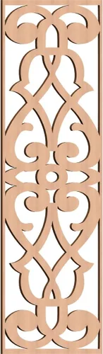 Vista 158 de 9 3/8"W x 24 3/8"H x 1/4"T Bellaire Decorativos Paneles de pared de madera calado, abedul