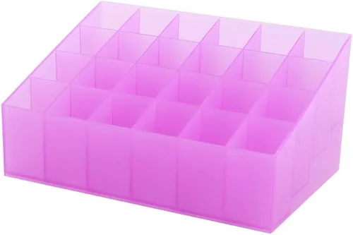 Vista 2 de ZJchao Organizador de lápiz labial, soporte para brillo de labios, organizador de cosméticos, almacenamiento de maquillaje, 24 rejillas, soporte