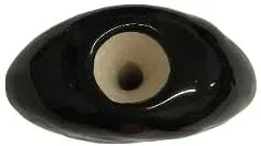 Vista 5 de Collar de Abaloryo de Efecto Multicolor en Negro de Piedra Cerámica Joyería Única