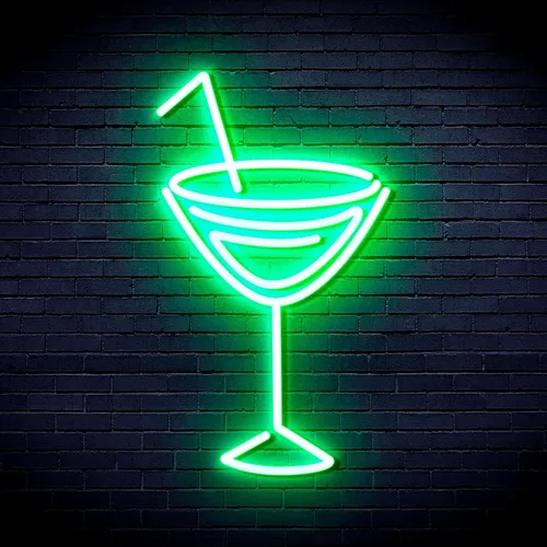 Vista 16 de AdvPro Seco Martini Flex Silicona LED Neon Sign - Azul - st16s32-fnu0207-b
