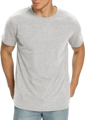 Vista 16 de NITAGUT Camiseta clásica de algodón para hombre con cuello redondo