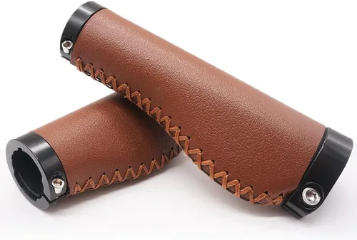 Vista 5 de Agarres para mango de bicicleta de 135/3.740 in, agarres largos/cortos, antideslizantes, de microfibra, de PVC, ergonómicos, cosidos a mano, casual