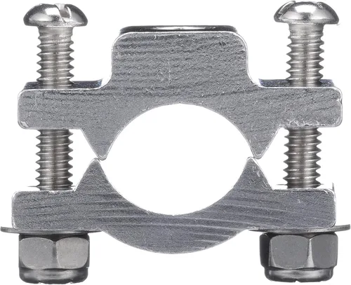 Vista 5 de Attwood 5074-3 Sure-Grip Rod Holder Mounting Base — Clamp-On Rail Base, Fits Round Rail Up to 7/8-In. Diameter, Extruded Aluminum