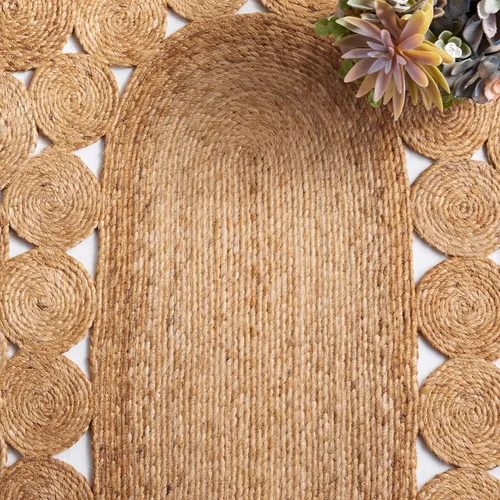 Vista 5 de SAFAVIEH Colección redonda de fibra natural NFB248A de 3 pies, redonda, natural, hecha a mano, estilo bohemio, con encanto de yute