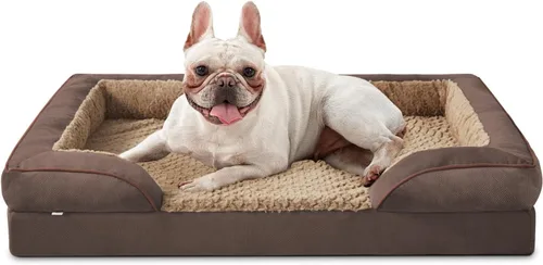 Vista 20 de INVENHO Sofá ortopédico de espuma para perros medianos con funda extraíble lavable, forro impermeable y parte inferior antideslizante