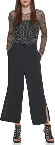 Vista 2 de DKNY Pantalón corto con botones y abertura lateral para mujer