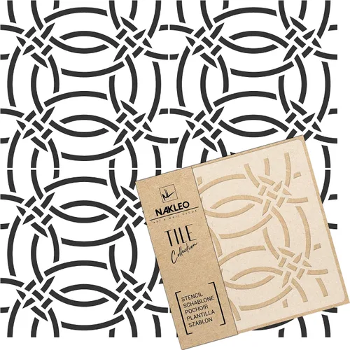 Vista 12 de NAKLEO Aldeia - Plantilla de plástico reutilizable para azulejos, 3.9 x 3.9 pulgadas, triángulo de estrella repetitivo, geométrico marroquí, bloque