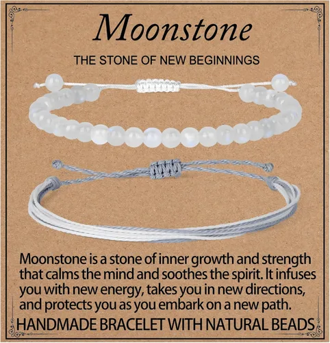 Vista 93 de LPBeads Pulsera de piedra natural hecha a mano de tamaño ajustable