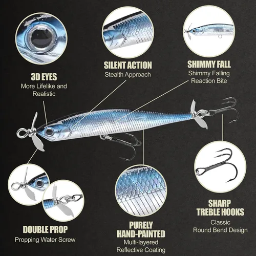 Vista 3 de LUCKY CRAFT Puntero de tornillo 80, cebo de pesca Jerkbait