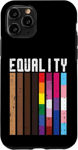 Vista 29 de Igualdad Negro LGBT Pride Rainbow Lesbian Gay Bi Trans - Funda de regalo para iPhone 17