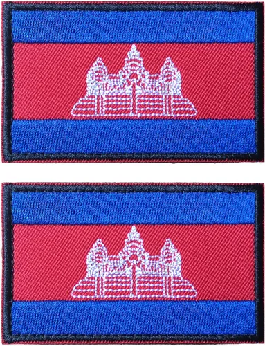 Vista 120 de 2 unidades AliPlus Parches de bandera de Afganistán bordados, parches tácticos militares de moral con gancho y bucle