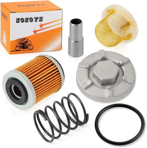 Vista 4 de Tapón de drenaje de aceite Filtro de resorte para Yamaha Raptor Warrior 350 Big Bear 350 400 Wolverine 350 Moto 4 YFM350ER 51Y-13411-00-00