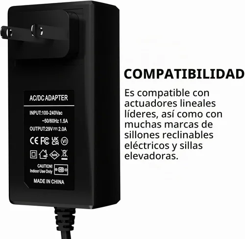 Vista 4 de Cable de alimentación de 29 V 2 A para silla reclinable y elevadora, adaptador de conmutación CA/CC para reclinables eléctricos, Limoss Okin y cama