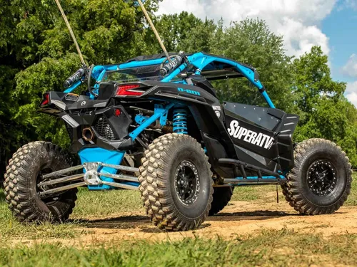 Vista 9 de SuperATV Guardabarros compatibles con Can Am Maverick 2018+ (ver lista completa de ajustes) 5 pulgadas de cobertura extra Hecho de HDPE