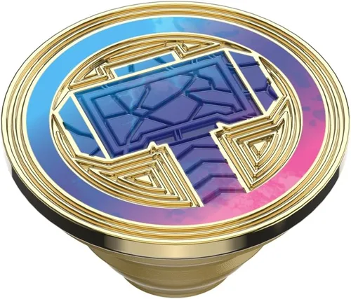 Vista 4 de PopSockets - Agarre para teléfono con soporte expandible, agarre adhesivo, esmalte - Mighty Thor