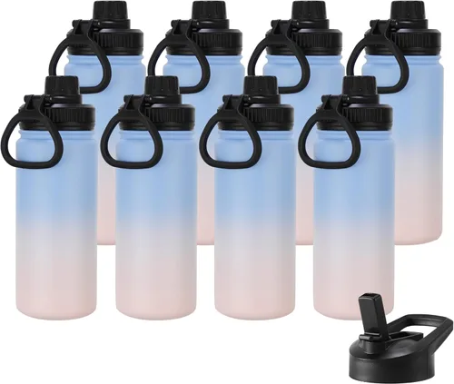 Vista 78 de DOMICARE Botella de agua para niños de 16 onzas para la escuela, de acero inoxidable, con aislamiento al vacío de doble pared, botella de agua