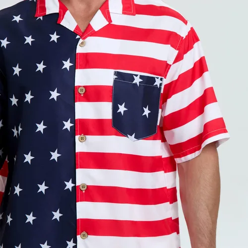 Vista 5 de SIX ISLANDS Camisa de playa hawaiana de manga corta para hombre grande y alto, camisa floral con botones para hombre, camisa cubana para hombre
