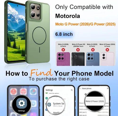 Vista 482 de Jshru Funda para Samsung Galaxy S26 Plus/Galaxy S25 Plus: para Galaxy S24 Plus [compatible con Magsafe] [2 protectores de pantalla HD] cubierta