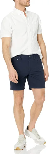 Vista 4 de Tienda Essentials Pantalones cortos elásticos con 5 bolsillos y entrepierna de 7 pulgadas para hombre