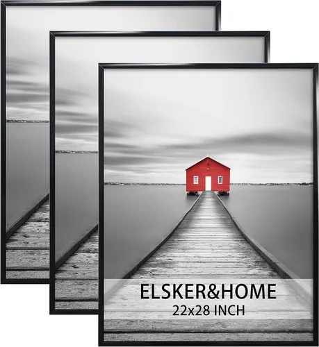 Vista 10 de ELSKER&HOME Marco de póster de 8 x 24 pulgadas, paquete de 3 portarretratos Negro