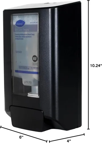 Vista 4 de Diversey D1224700 IntelliCare - Dispensador manual de higiene de manos para líquidos, gel y espuma, jabones y desinfectantes de cuidado suave, Negro