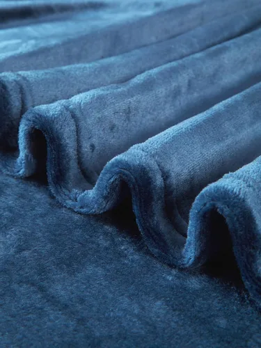 Vista 6 de TILLYOU Manta de forro polar para niños pequeños, 60 x 80 pulgadas, suave y cálida, para niños y niñas, color azul oscuro