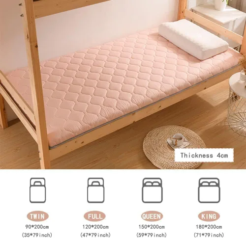 Vista 11 de Colchón japonés mejorado, tapete portátil de tatami para campamento, colchón plegable tamaño individual/individual/Queen/King, colchón de cama