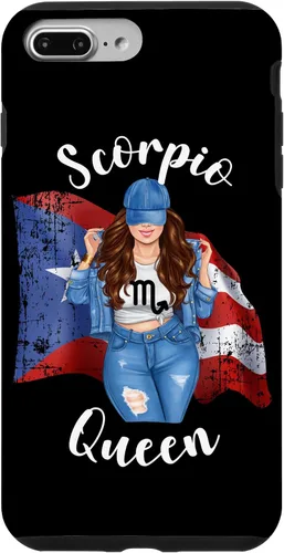 Vista 12 de Funda para iPhone 16 Puertorriqueña Escorpio Reina de Puerto Rico Morena
