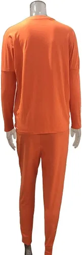 Vista 4 de Traje de color para mujer, 2 piezas, manga larga, para ocio, bolsillo, pantalones deportivos, conjuntos de pantalones deportivos para fiesta