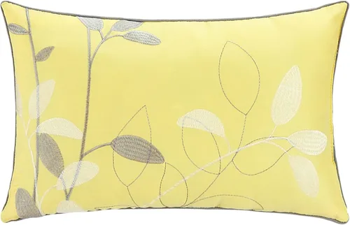 Vista 9 de Chic Home, set de cama de 8 unidades, colcha bordada con diseño floral., Microfibra, Amarillo, King