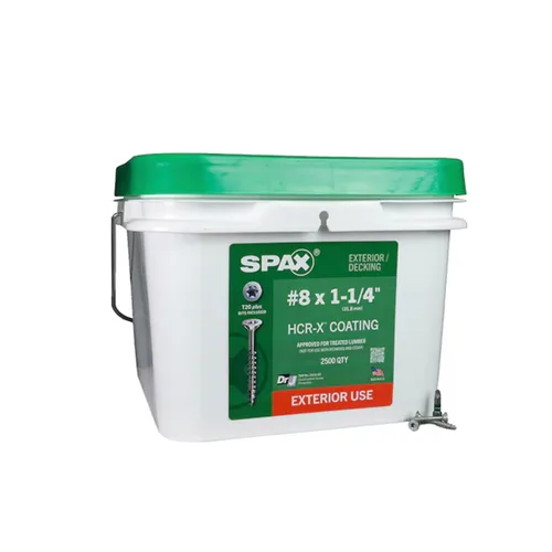 Vista 38 de SPAX Tornillos de madera para cubierta de cabeza plana exterior #8 x 1-1/2 pulgadas, construcción Torx T-Star Plus (550 EA) broca de 3 libras