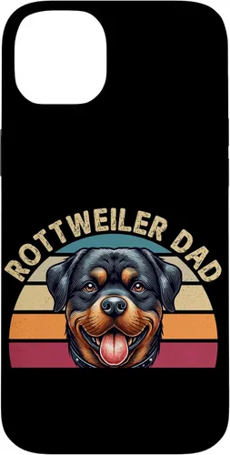 Vista 15 de Rottweiler Dad Rottie Father Dog Parent Father's Day Retro Case for iPhone 16