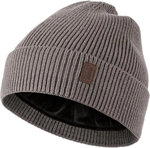 Vista 35 de Wmcaps – Gorro de invierno para hombre y mujer, gorro de punto suave y cálido con forro vellón Verde militar