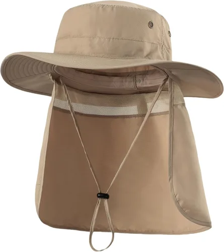 Vista 12 de Home Prefer Sombrero para sol para el aire libre con protección UV, secado rápido, unisex con solapa para proteger el cuello