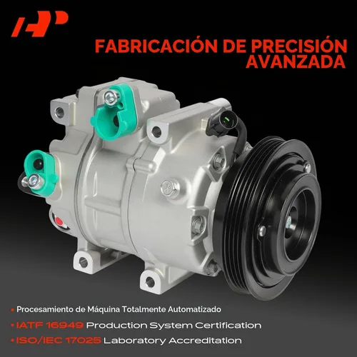 Vista 3 de Compresor de aire acondicionado A-Premium con embrague Compatible con Hyundai Elantra 2007-2012, solo compatible con L4 2.0L, no para L4 1.8L