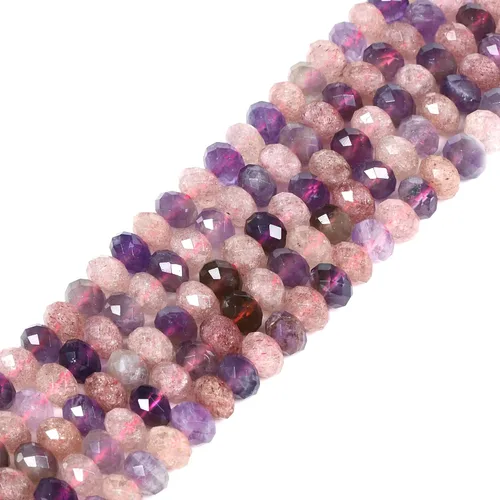 Vista 6 de 7 chakras piedras preciosas de 0.236 in de piedras preciosas facetadas Rondelle sueltas cuentas para hacer joyas DIY cuentas de 16 pulgadas