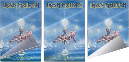 Vista 3 de Iron Maiden - Póster musical (7º hijo de un séptimo hijo, portada del álbum) (tamaño: 24 x 36 pulgadas) (póster laminado)