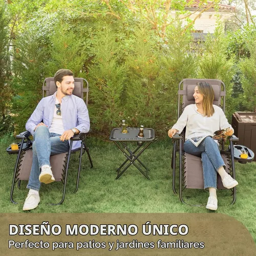 Vista 4 de Devoko Patio Zero Gravity Chair - Silla plegable para exteriores, sillas reclinables ajustables para uso junto a la piscina, silla lounge de jardín