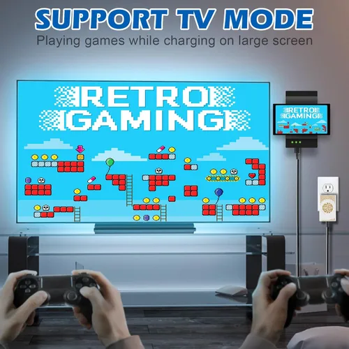 Vista 6 de Adaptador de CA para Nintendo Switch, cargador de pared de viaje rápido 15V 2.6A Kit de carga rápida para Nintendo SwitchLiteOLED, soporte modo TV