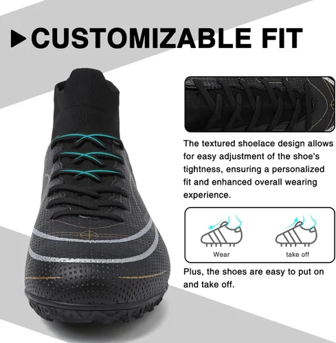 Vista 5 de CBUSTER Zapatos de fútbol para hombre y mujer, zapatos de fútbol AGTF