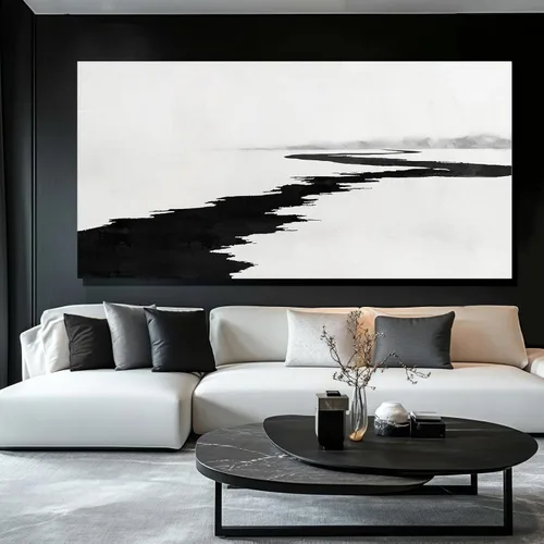 Vista 10 de SDYA Lienzo decorativo de paisaje para pared, impresiones fotográficas de animales, blanco y marrón, decoración para colgar en la pared, 24 x 48