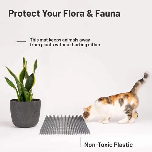 Vista 4 de Paquete de 10 alfombrillas extra grandes para gatos – Tapete de 16.5 x 13.4 pulgadas con picos de 1 pulgada es perfecto para mantener a los gatos
