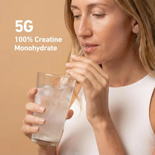 Vista 4 de Isopure 100% Pura Creatina Monohidrato en Polvo, Sin Azúcar, Sin Sabor, 5g de Creatina Monohidrato Por Porción, 1.1 Libras, 100 Porciones
