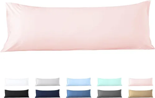 Vista 21 de Beddingstar - Funda de almohada con cierre de cremallera, 1 funda de almohada corporal de 500 hilos, 100 % algodón egipcio puro