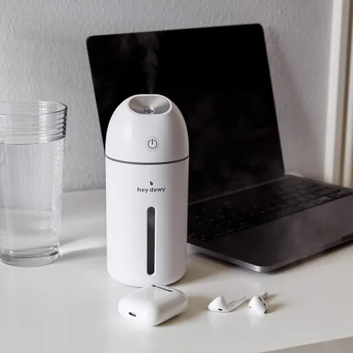 Vista 2 de Hey Dewy Humidificador facial portátil hidratante de niebla fría (versión con cable USB)