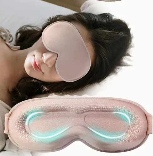 Vista 11 de Máscara de Ojos con Peso para Dormir - Máscaras de Ojos para Dormir con Correa Ajustable, Cubiertas de Ojos para Extensiones de Pestañas