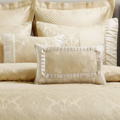 Vista 4 de SARA - Juego de funda de edredón de 13 piezas, tamaño matrimonial, incluye funda de edredón beige + juego de sábanas 100% algodón, falda de cama +