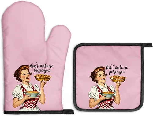 Vista 19 de The Kitchen is The Heart of The Home - Juego de guantes de horno y soportes para ollas, regalos de inauguración de la casa para amantes de la comida